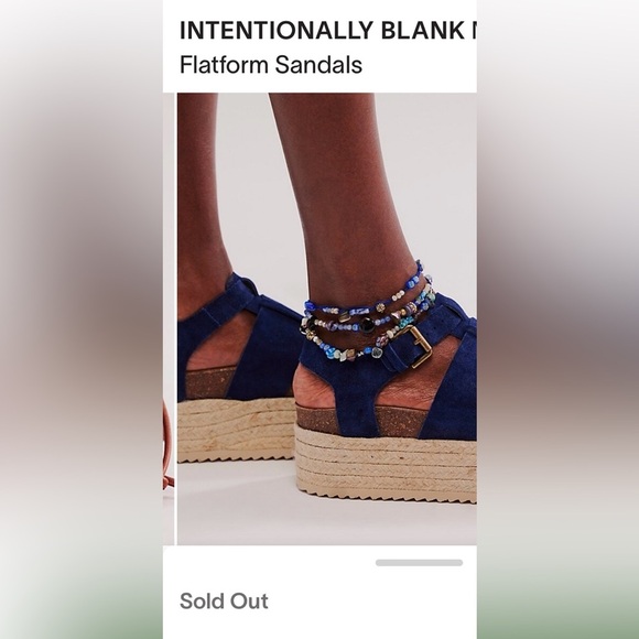 Free People x Intentionally Marine Dream Flatform Sandals Size 7.5 NEW - Picture 2 of 14